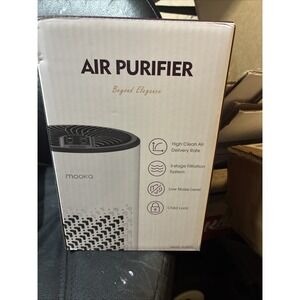 MOOKA KJ067L Portable Air Purifier Gray 3-Stage Child Lock Quiet 70 sq ft Dorm